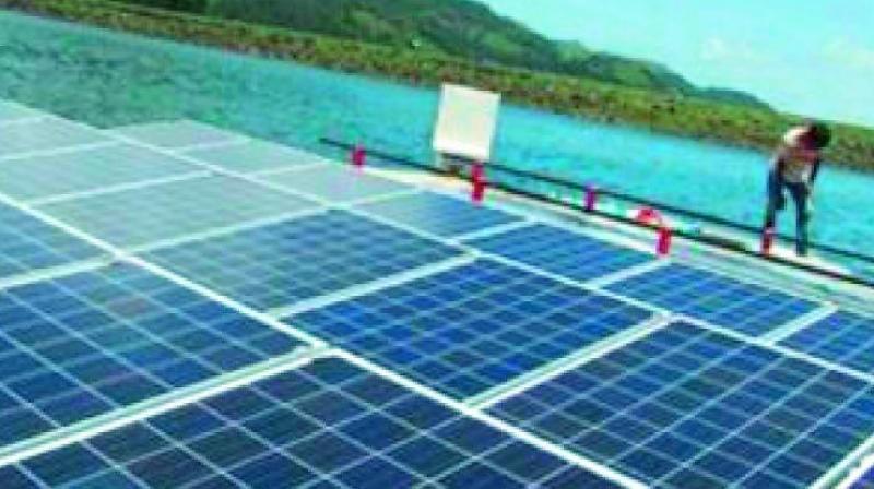 The water board has received a feasibility study report from Zenith Energy. The report says the cost of setting up a 100 MW solar power project is estimated at Rs 450 crore. The water board has received a feasibility study report from Zenith Energy. The report says the cost of setting up a 100 MW solar power project is estimated at Rs 450 crore.