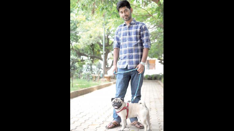 Abhishek Thakur with his mutt Abhishek Thakur with his mutt