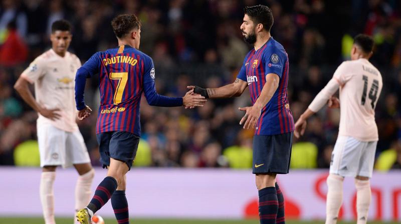 It was the first time Solskjaer had played or managed at the Camp Nou since scoring the treble-clinching winner for United in the final seconds of the 1999 Champions League final against Bayern Munich. (Photo: AFP) It was the first time Solskjaer had played or managed at the Camp Nou since scoring the treble-clinching winner for United in the final seconds of the 1999 Champions League final against Bayern Munich. (Photo: AFP)