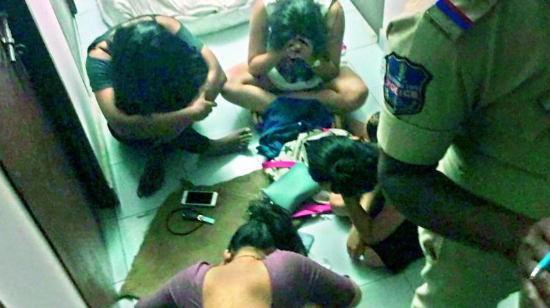 The four women at the police station.  (Photo:DC)