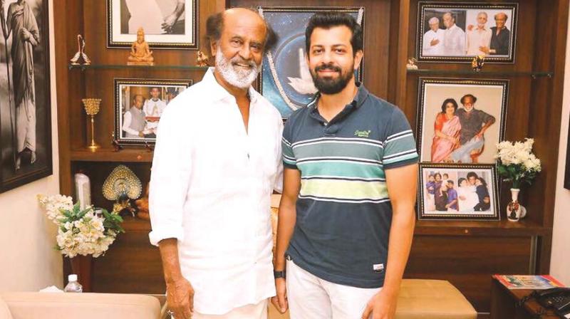 Bejoy Nambiar with Rajinikanth Bejoy Nambiar with Rajinikanth