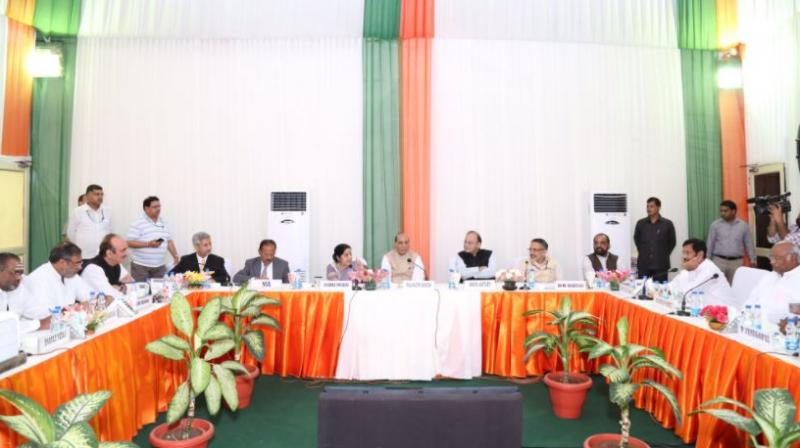 Opposition leaders at the All Party Meeting chaired by Home Minister Rajnath Singh in New Delhi. (Photo: HOM_India/Twitter) Opposition leaders at the All Party Meeting chaired by Home Minister Rajnath Singh in New Delhi. (Photo: HOM_India/Twitter)