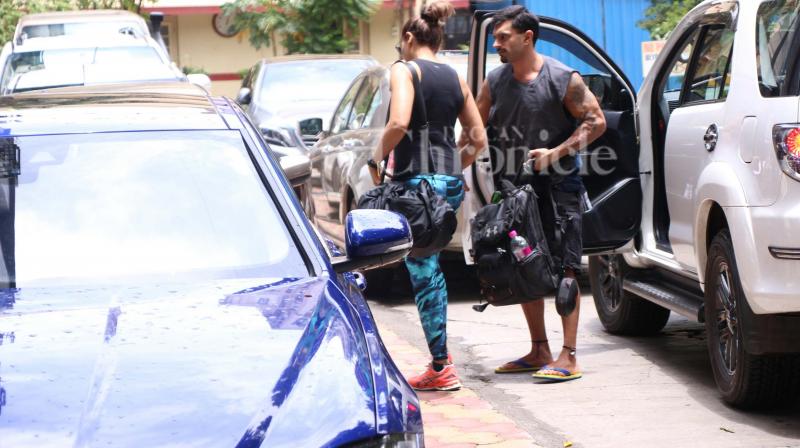 On Tuesday, the duo was spotted outside the gym but gave a cold-shoulder to the photographers in the arena. (Photos: Viral Bhayani) On Tuesday, the duo was spotted outside the gym but gave a cold-shoulder to the photographers in the arena. (Photos: Viral Bhayani)