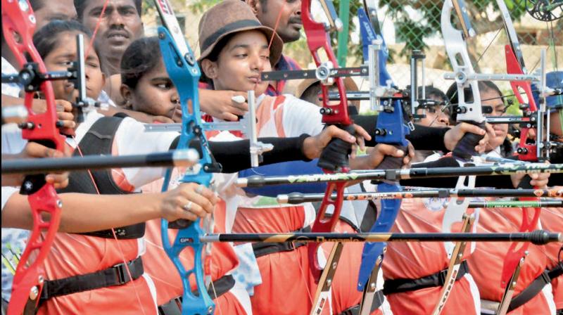 File picture of archers at a competition in Nellore in Andhra Pradesh. DC Photo File picture of archers at a competition in Nellore in Andhra Pradesh. DC Photo