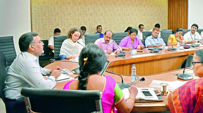 Chief Secretary Dinesh Kumar holds Joint Reflection meeting with Unicef representatives at the Secretariat on Tuesday. (Photo: DC) Chief Secretary Dinesh Kumar holds Joint Reflection meeting with Unicef representatives at the Secretariat on Tuesday. (Photo: DC)