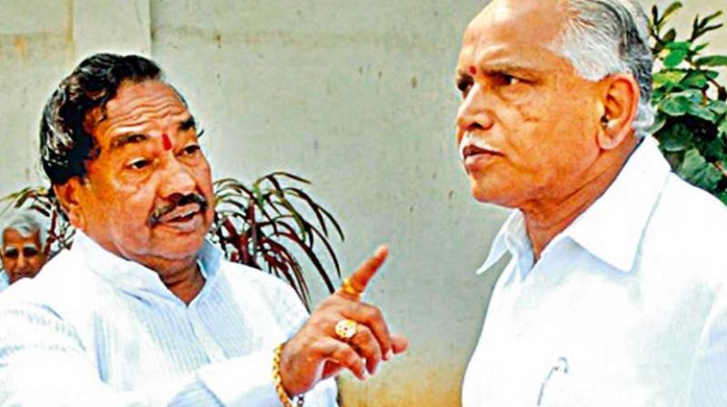 With two top leaders of BJP baying for blood, party workers are in a state of confusion. With two top leaders of BJP baying for blood, party workers are in a state of confusion.