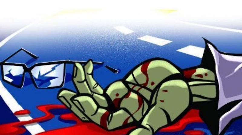 The car turned turtle after the driver lost control of the vehicle. (Representational Image) The car turned turtle after the driver lost control of the vehicle. (Representational Image)