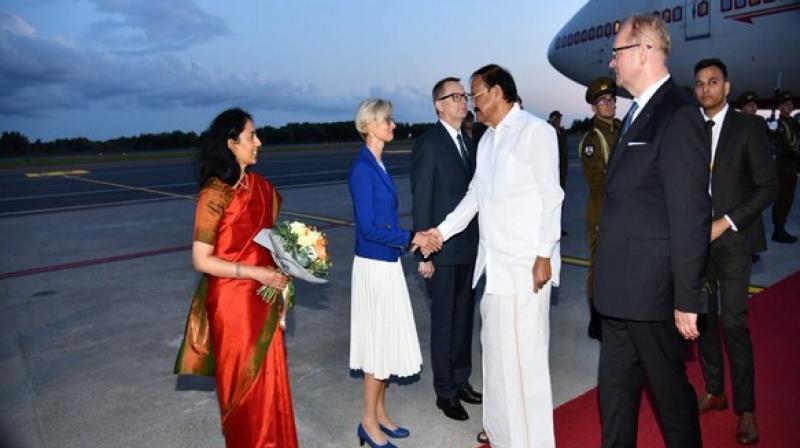 Earlier, Naidu had visited Lithuania and Latvia, where he batted for strengthening economic and cultural relations with India. (Photo: ANI) Earlier, Naidu had visited Lithuania and Latvia, where he batted for strengthening economic and cultural relations with India. (Photo: ANI)