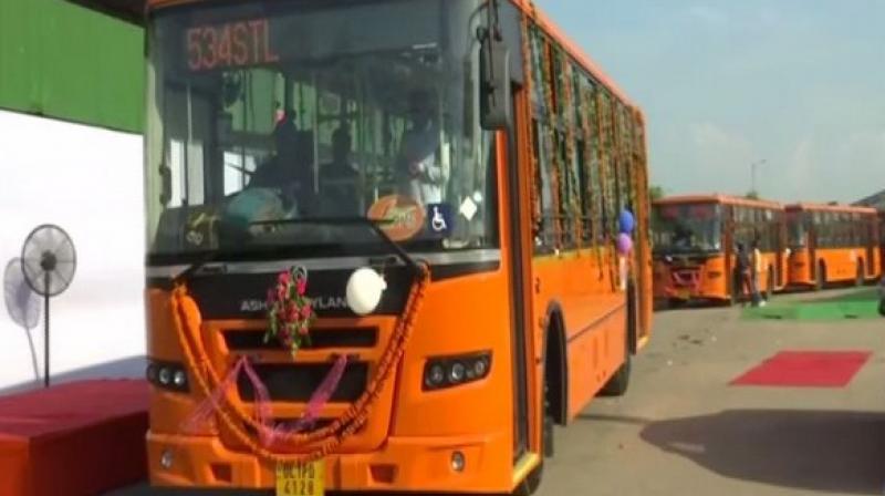 In addition to these, 1,000 each of low floor air-conditioned and electric buses each will also be added to the existing fleet. (Photo: ANI) In addition to these, 1,000 each of low floor air-conditioned and electric buses each will also be added to the existing fleet. (Photo: ANI)