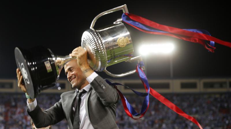 Luis Enrique never lost a Copa del Rey home-and-away series since he took over Barcelona, a run of 12 straight triumphs ahead of the final. (Photo: AP) Luis Enrique never lost a Copa del Rey home-and-away series since he took over Barcelona, a run of 12 straight triumphs ahead of the final. (Photo: AP)