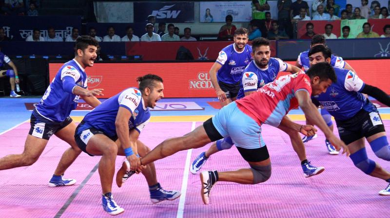 Haryana Steelers looked on course for a comfortable victory but couldn't perform in the second half and had to settle for a tie. (Photo: Vivo Pro Kabaddi) ) Haryana Steelers looked on course for a comfortable victory but couldn't perform in the second half and had to settle for a tie. (Photo: Vivo Pro Kabaddi) )
