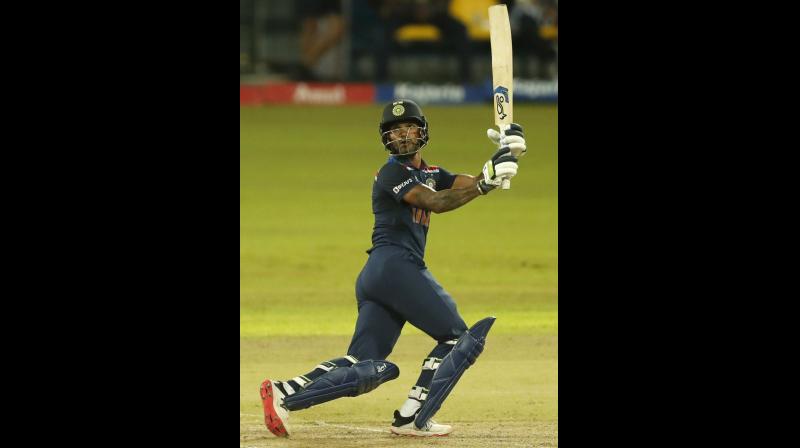 India's Shikhar Dhawan plays a shot during the second Twenty20 match against Sri Lanka on Wednesday. -- AP/PTI India's Shikhar Dhawan plays a shot during the second Twenty20 match against Sri Lanka on Wednesday. -- AP/PTI