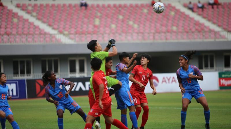 India, ranked 62, displayed their intentions to grab the match by the scruff against Myanmar, ranked 42 in the FIFA ladder. (Photo: Twitter / Indian Football Team) India, ranked 62, displayed their intentions to grab the match by the scruff against Myanmar, ranked 42 in the FIFA ladder. (Photo: Twitter / Indian Football Team)