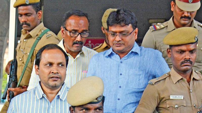 Arrested sand mining contractor J. Sekhar Reddy and his associates (Photo: DC/File) Arrested sand mining contractor J. Sekhar Reddy and his associates (Photo: DC/File)