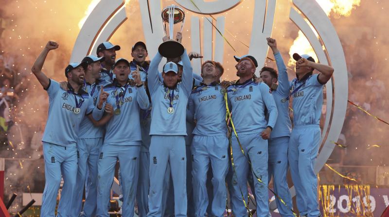 England were adjudged the winners of the world Cup on the basis of their superior boundary count. (Photo: AP) England were adjudged the winners of the world Cup on the basis of their superior boundary count. (Photo: AP)