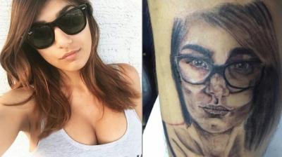 Mia Khalifa lashes out at fan for getting her face tattooed on his leg