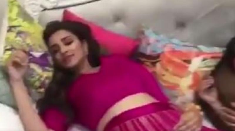 A screenshot of Parineeti Chopra from the video. A screenshot of Parineeti Chopra from the video.