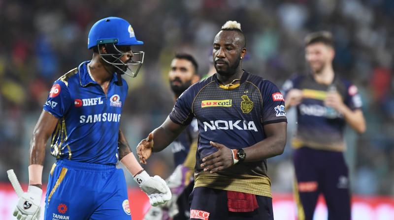 Keiron Pollard and Hardik Pandya gave their side a crucial momentum. Hardik Pandya scored the fastest half-century in this season of IPL as he scored his half-century in just 17 balls and both the players formed a 63-run partnership. After Hardik Pandya’s dismissal, Mumbai’s batting line-up crumbled and faced a 34-run defeat. (Photo: AFP) Keiron Pollard and Hardik Pandya gave their side a crucial momentum. Hardik Pandya scored the fastest half-century in this season of IPL as he scored his half-century in just 17 balls and both the players formed a 63-run partnership. After Hardik Pandya’s dismissal, Mumbai’s batting line-up crumbled and faced a 34-run defeat. (Photo: AFP)