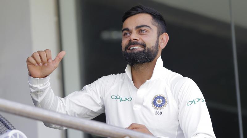 Kohli didn’t look in any discomfort while taking the advanced beep test as he matched Dhoni step for step along with Bhuvneshwar, Kedar Jadhav and Suresh Raina. (Photo: AFP) Kohli didn’t look in any discomfort while taking the advanced beep test as he matched Dhoni step for step along with Bhuvneshwar, Kedar Jadhav and Suresh Raina. (Photo: AFP)