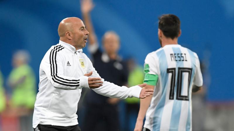 Sampaoli said expectations that Argentina would win the tournament emanating from the country's football federation stifled the creativity and success of Messi and his fellow players. (Photo: AFP) Sampaoli said expectations that Argentina would win the tournament emanating from the country's football federation stifled the creativity and success of Messi and his fellow players. (Photo: AFP)