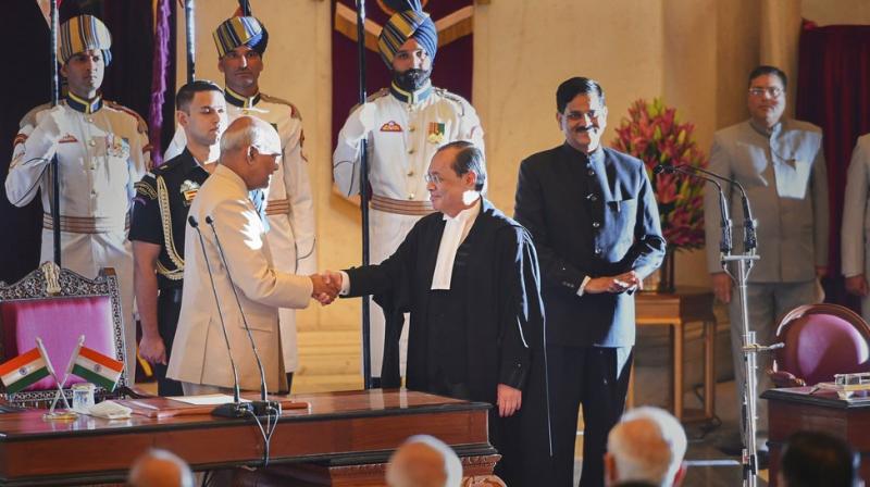 Justice Ranjan Gogoi took oath as the 46th Chief Justice of India. (Photo: PTI) Justice Ranjan Gogoi took oath as the 46th Chief Justice of India. (Photo: PTI)