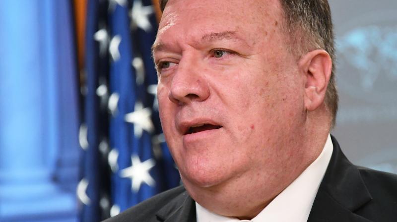 US Secretary of State Mike Pompeo speaks during a press conference at the State Department in Washington, DC. (AFP)