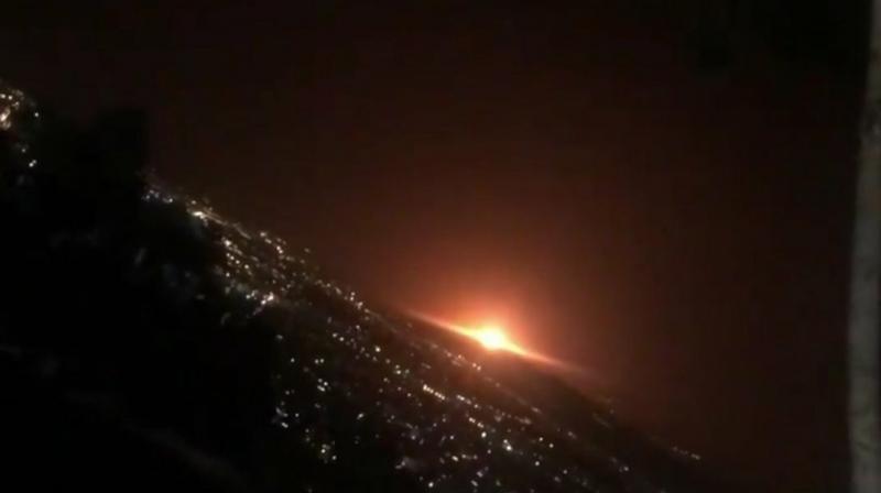 Images and videos shared on social media suggested a large explosion. (viaTwitter) Images and videos shared on social media suggested a large explosion. (viaTwitter)