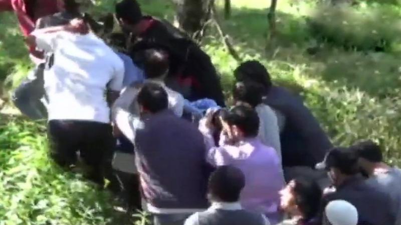 The terrorists barged into their houses in Karpan village and dragged them out. (Photo: Twitter | ANI) The terrorists barged into their houses in Karpan village and dragged them out. (Photo: Twitter | ANI)