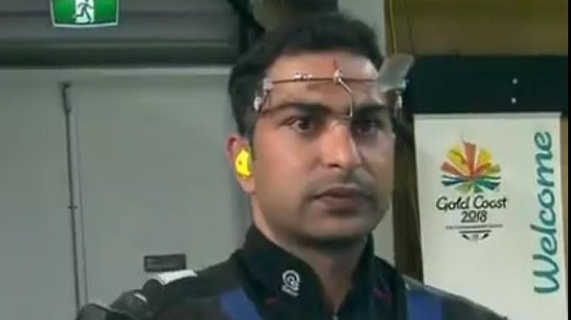 Ravi Kumar fired a total of 224.1 to claim bronze in the Men's 10m Air Rifle final at the Commonwealth Games 2018. (Photo: Twitter / IOA Team India)
