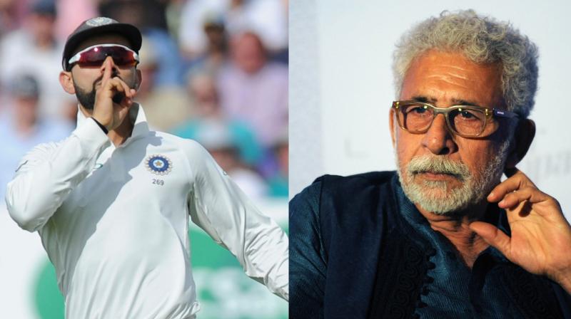 ''Virat K is not only the world's best batsman but also the world's worst behaved player. His cricketing brilliance pales beside his arrogance and bad manners. And I have no intention of leaving the country by the way," wrote Naseeruddin Shah in his Facebook post, criticising Virat Kohli. (Photo: AP / AFP) ''Virat K is not only the world's best batsman but also the world's worst behaved player. His cricketing brilliance pales beside his arrogance and bad manners. And I have no intention of leaving the country by the way," wrote Naseeruddin Shah in his Facebook post, criticising Virat Kohli. (Photo: AP / AFP)