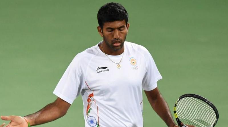 Rohan Bopanna and Pablo Cuevas were playing their third tournament together this season and have managed to win just one match at the Australian Open. (Photo: AFP) Rohan Bopanna and Pablo Cuevas were playing their third tournament together this season and have managed to win just one match at the Australian Open. (Photo: AFP)