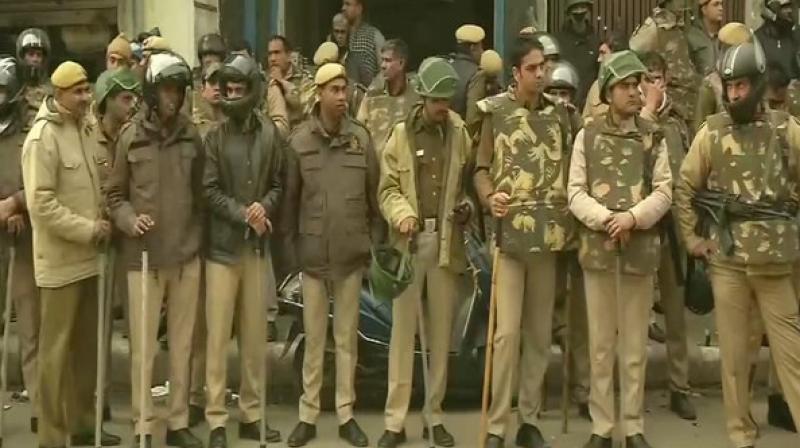 Internet services have been suspended in 21 districts and security has been tightened as part of measures adopted to prevent any untoward incident in the state on Friday. (Photo: ANI)