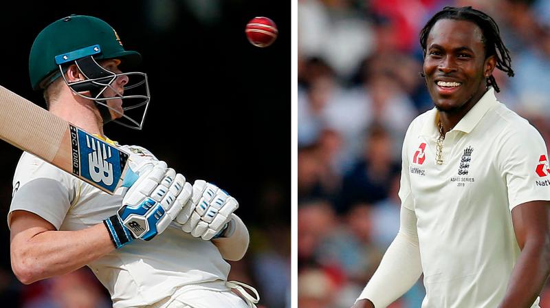Both Smith and Archer were engaged in an intense battle in the second Test match, and the former was hit on the neck by a bouncer bowled by the latter. (Photo: AFP) Both Smith and Archer were engaged in an intense battle in the second Test match, and the former was hit on the neck by a bouncer bowled by the latter. (Photo: AFP)
