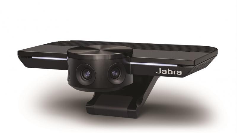 Jabra PanaCast is the world's first intelligent panoramic video collaboration device with three 13-megapixel cameras. Jabra PanaCast is the world's first intelligent panoramic video collaboration device with three 13-megapixel cameras.