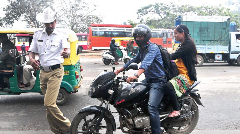 Policemen will have to pay a fine if they are found using helmets without the ISI mark. Policemen will have to pay a fine if they are found using helmets without the ISI mark.