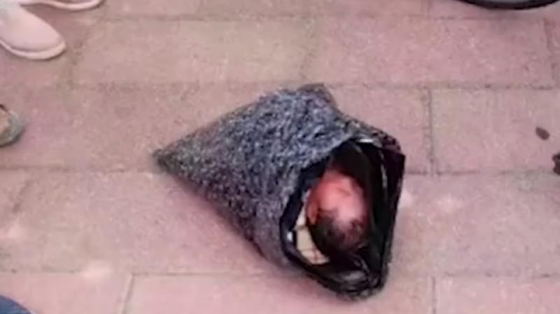 The baby was sent to a local hospital (Photo: YouTube) The baby was sent to a local hospital (Photo: YouTube)