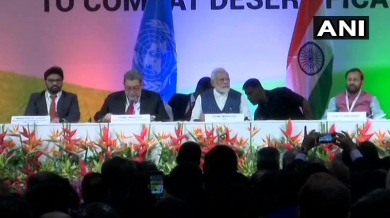This was the 14th Conference of Parties (COP14) to United Nations Convention to Combat Desertification (UNCCD) (Photo: Twitter | ANI) This was the 14th Conference of Parties (COP14) to United Nations Convention to Combat Desertification (UNCCD) (Photo: Twitter | ANI)