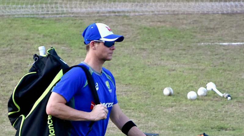 Steve Smith will return home from the team's tour of India with a right shoulder injury.(Photo: PTI) Steve Smith will return home from the team's tour of India with a right shoulder injury.(Photo: PTI)