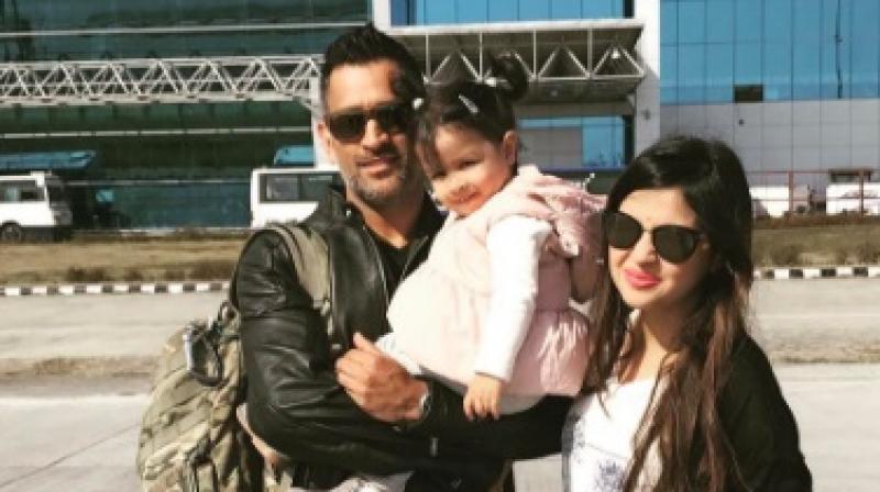 MS Dhoni took to social media handle to post a video of himself and Ziva as the two attack a besan laddoo. (Photo: Instagram / Sakshi Dhoni) MS Dhoni took to social media handle to post a video of himself and Ziva as the two attack a besan laddoo. (Photo: Instagram / Sakshi Dhoni)