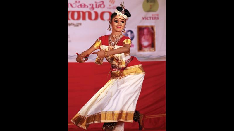 P Abhirami of Anandapuram SKHSS, Thrissur, performs in HS category Keralanatanam P Abhirami of Anandapuram SKHSS, Thrissur, performs in HS category Keralanatanam