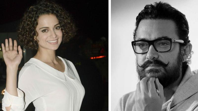 Kangana Ranaut and Aamir Khan. Kangana Ranaut and Aamir Khan.