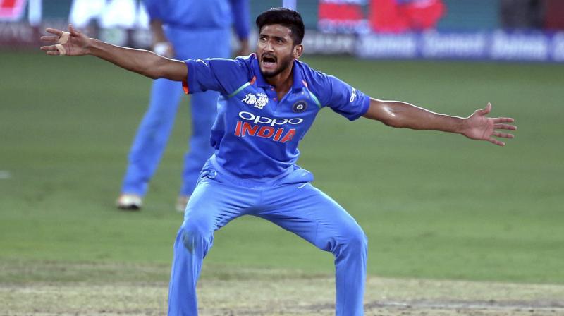 Khaleel made his debut during India's victorious Asia Cup campaign in Dubai and his ability to swing the ball at a fair pace impressed none other than stand-in captain Rohit Sharma. (Photo: AP) Khaleel made his debut during India's victorious Asia Cup campaign in Dubai and his ability to swing the ball at a fair pace impressed none other than stand-in captain Rohit Sharma. (Photo: AP)