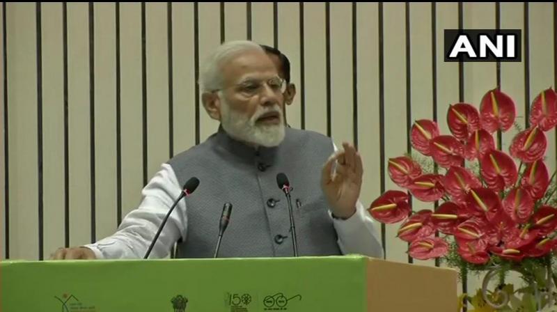 At the inauguration of the Construction Technology India-2019 Expo-cum-conference, Prime Minister Narendra Modi said his government has given a major thrust on affordable housing, brought changes in laws governing the real estate sector, while developing skills and improving technology for it. (Photo: ANI/ Twitter) At the inauguration of the Construction Technology India-2019 Expo-cum-conference, Prime Minister Narendra Modi said his government has given a major thrust on affordable housing, brought changes in laws governing the real estate sector, while developing skills and improving technology for it. (Photo: ANI/ Twitter)