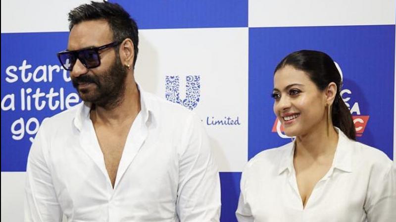 Ajay Devgn and Kajol at Mahim creek for 'Start A Little Good' campaign. (Instagrammed by Ajay Devgn) Ajay Devgn and Kajol at Mahim creek for 'Start A Little Good' campaign. (Instagrammed by Ajay Devgn)