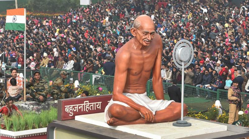 All India Radio tableau on display at Rajpath during the 69th Republic Day Parade, in New Delhi on Friday. (Photo: PTI) All India Radio tableau on display at Rajpath during the 69th Republic Day Parade, in New Delhi on Friday. (Photo: PTI)