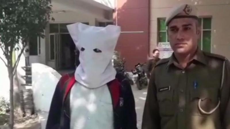 The man was caught on Friday morning and has been booked under POCSO Act and relevant sections of the Indian Penal Code, police said. (Photo: ANI) The man was caught on Friday morning and has been booked under POCSO Act and relevant sections of the Indian Penal Code, police said. (Photo: ANI)