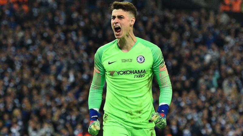 Kepa saved Leroy Sane's penalty in the shootout, but could have done better with Sergio Aguero's effort that slipped under his body as City retained the trophy 4-3 on penalties after a goalless draw. (Photo: AFP) Kepa saved Leroy Sane's penalty in the shootout, but could have done better with Sergio Aguero's effort that slipped under his body as City retained the trophy 4-3 on penalties after a goalless draw. (Photo: AFP)