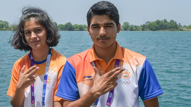 Having entered the final after equalling the qualification world record, Saurabh and Manu continued in the same vein and once they moved to the top spot, there was no looking back as they consistently shot high and mid 10. (Photo: PTI) Having entered the final after equalling the qualification world record, Saurabh and Manu continued in the same vein and once they moved to the top spot, there was no looking back as they consistently shot high and mid 10. (Photo: PTI)