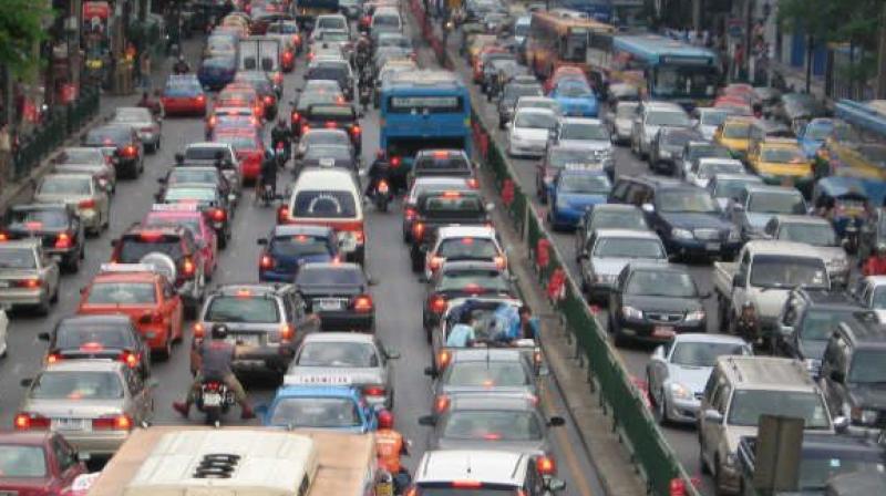 Traffic coming from NCB and Cyber Towers in both directions at TCS junction have been diverted. (Representational Image) Traffic coming from NCB and Cyber Towers in both directions at TCS junction have been diverted. (Representational Image)