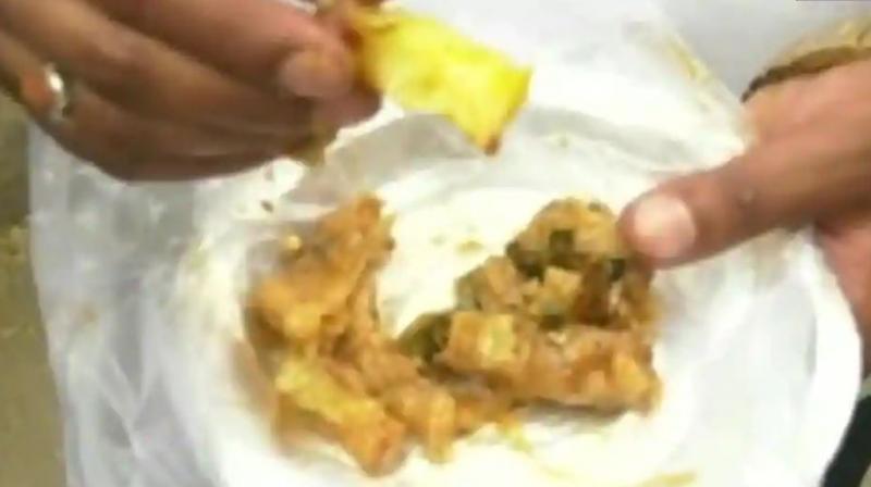 '... When we started eating, my daughter told me the paneer was very hard and her teeth hurt while chewing it. When I tasted it, I found fibre,' said Sachin Jamdare. (Photo: ANI) '... When we started eating, my daughter told me the paneer was very hard and her teeth hurt while chewing it. When I tasted it, I found fibre,' said Sachin Jamdare. (Photo: ANI)